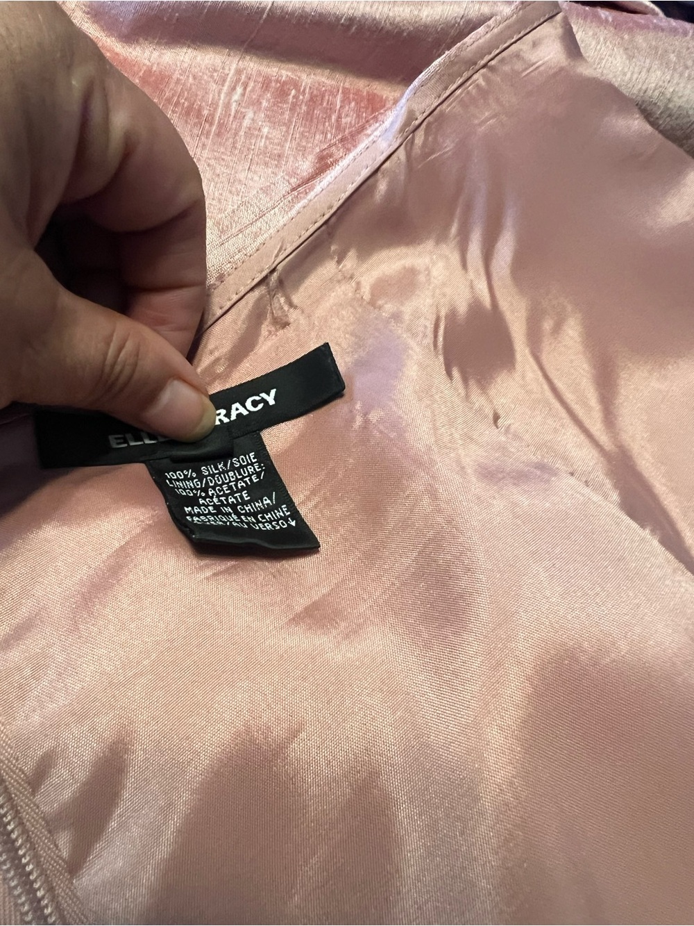 Ellen Tracy Rose Pink SilkTwo-Piece Skirt Set - Picture 10 of 16